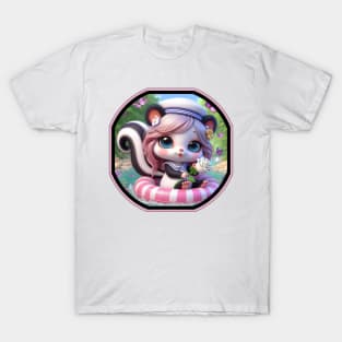 Cute Skunk Sailor Girl T-Shirt